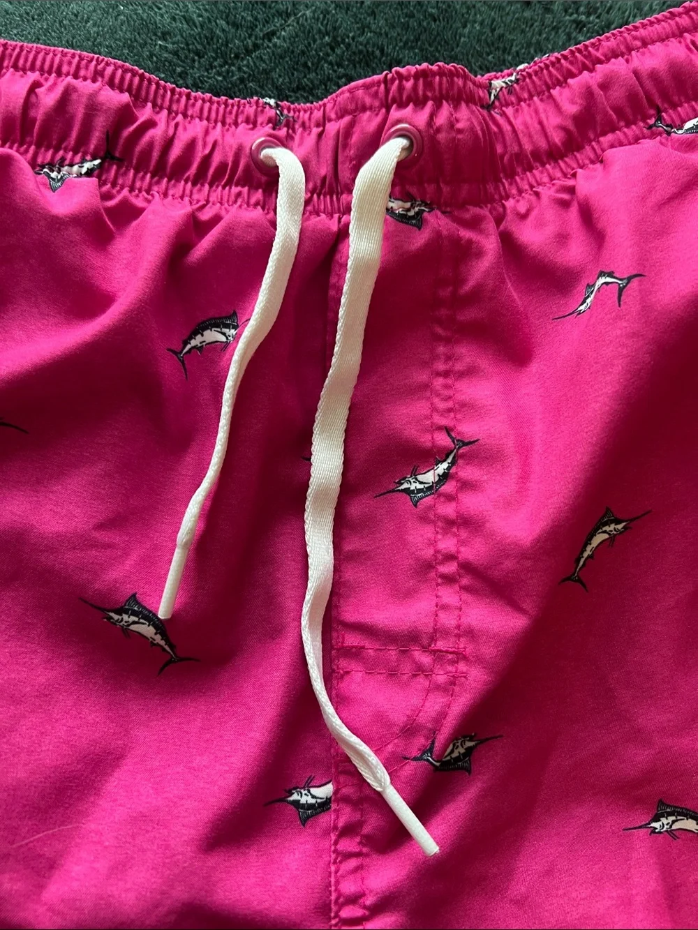 Old Navy Hot Pink Marlin-Print Swim Trunks